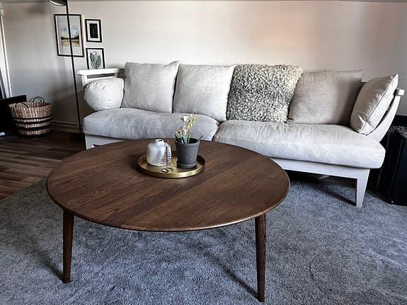 Norrgavel klassisk träsoffa 4-sits i nyskick