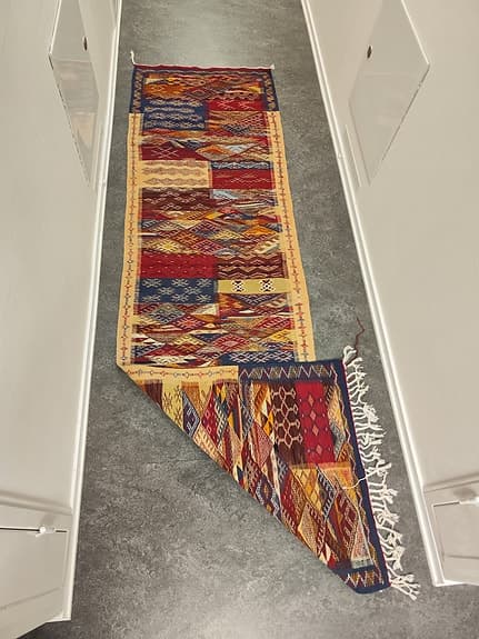 Super unik mästerverk äkta Berber ekologisk ull matta