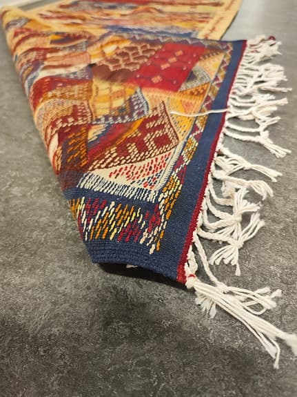 Super unik mästerverk äkta Berber ekologisk ull matta