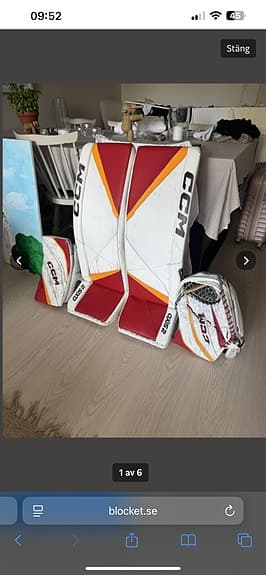 Målvaktutrustning Set CCM Axis 2 + Eflex 6 handskar