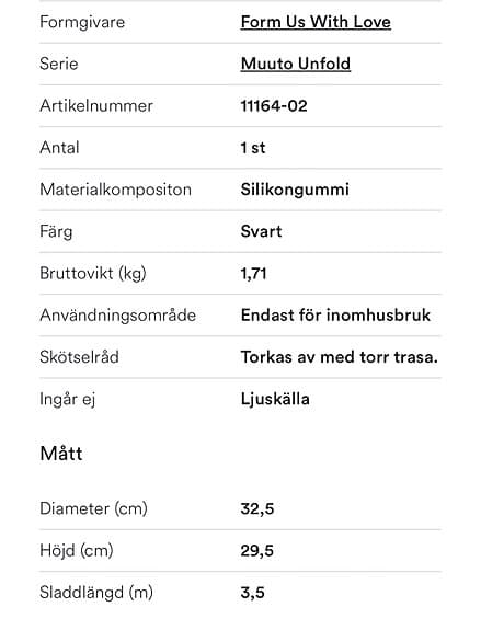 MUUTO unfold taklampa