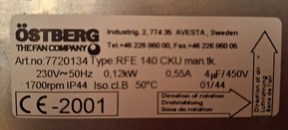 Radialfläkt Östberg