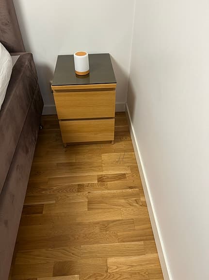 IKEA Malm byrå och nattduksbord i ekfanér