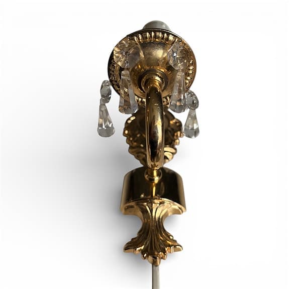 Vägglampa Reijmyre Armaturfabrik - Mässing/Kristall