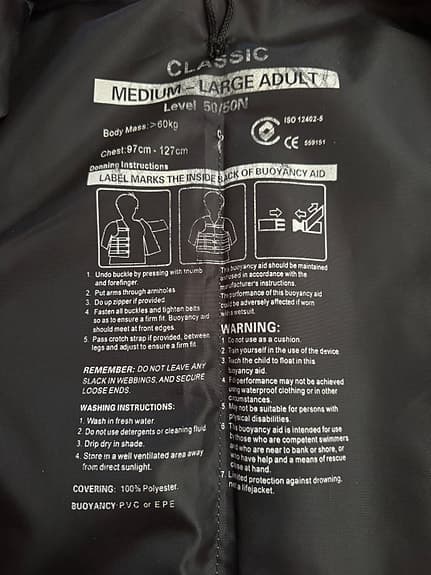 Fladen Rescue Systems Flytväst Medium-Large vuxen vit