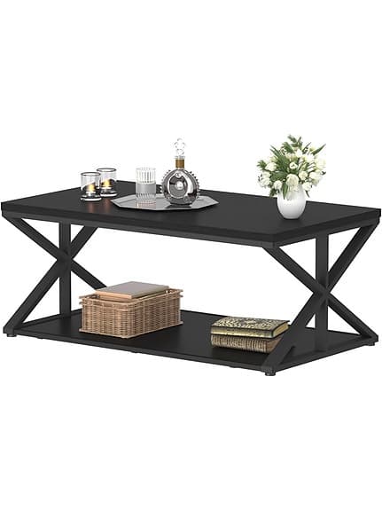 Svart modernt soffbord