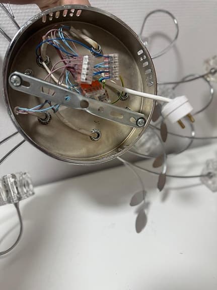 Taklampa med kubformade glas