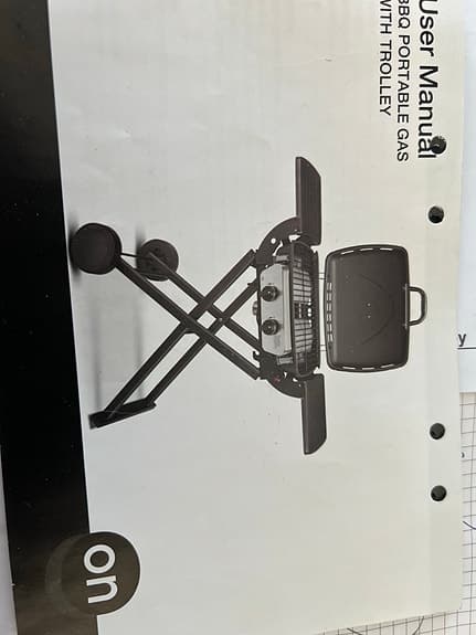 Manual Portable Gas Grill med vagn 101 x 51 x 37,5 cm