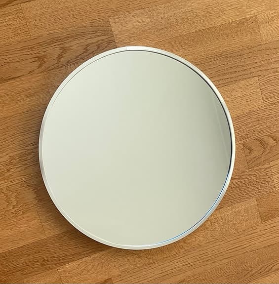 MEGHAN Rund spegel 40 cm silver