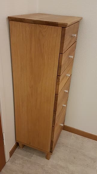 Byrå "Zitti"  från Torkelson i ek med sex lådor