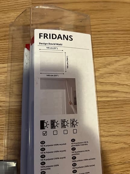 Helt ny Fridans mörkläggningsgardin