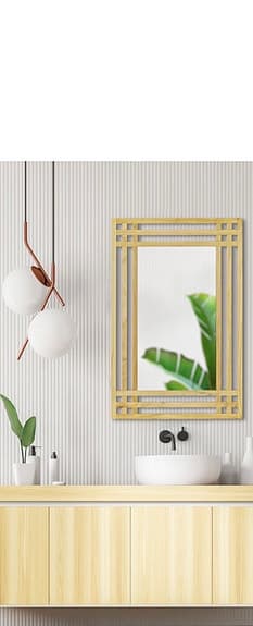 Väggspegel i trä 70×50 cm – Ny i kartong