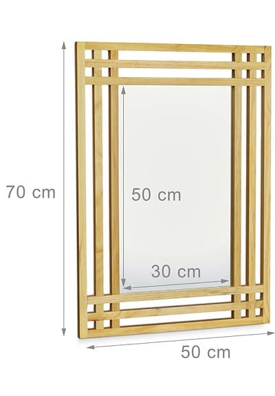 Väggspegel i trä 70×50 cm – Ny i kartong