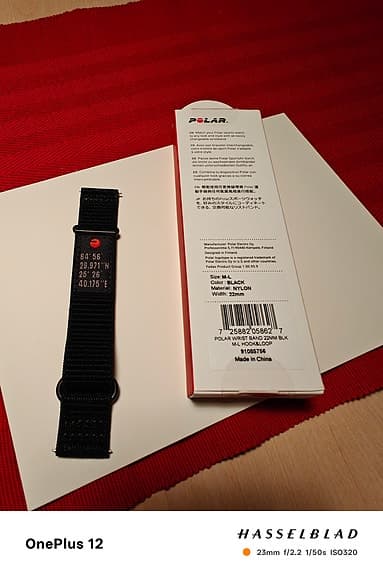 Polar hook & loop nylonarmband, 22 mm