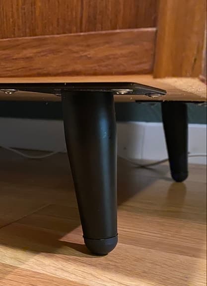 Renoverad bokhylla/byrå i teakfanér med barskåp