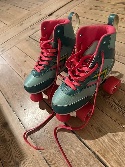 Story Spectrum rullskridskor barn storlek 35 rosa och grön