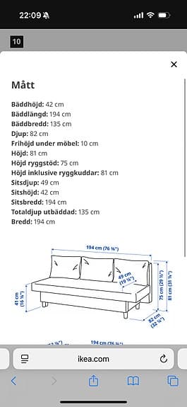 Bäddsoffa Ikea