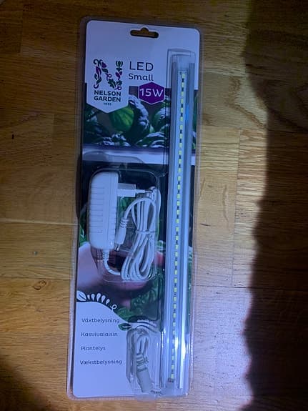 Växtbelysning LED Small med adapter 15W 39 cm