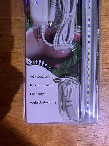 Växtbelysning LED Small med adapter 15W 39 cm