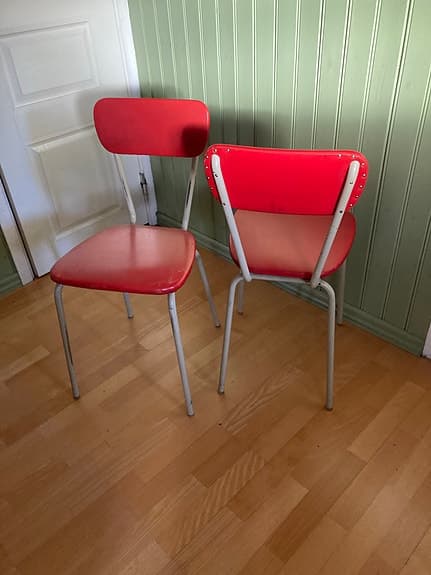 2 st Stolar stålrör /Galon retro 50-tal