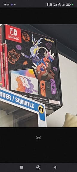 Switch oled Pokemon scarlet violet edition med kvitto