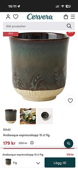 Design espresso koppar från Ståhl 4 st