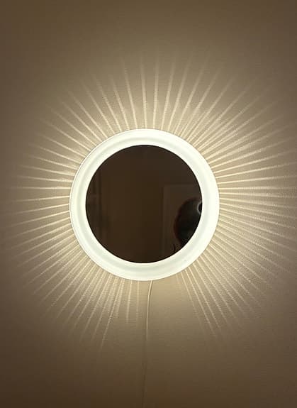 Spegel-lampa, 70-tal