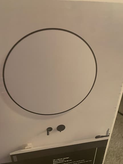 Design Speigel Black Circuit rund spegel 80 cm