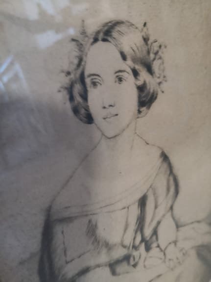 Tavla, etsning, motiv Jenny Lind