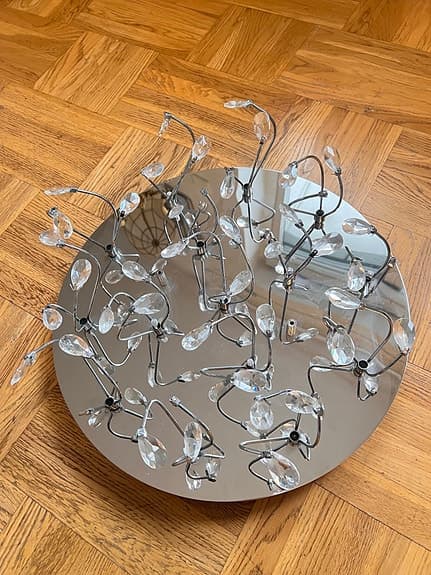 Taklampa med Kristaller