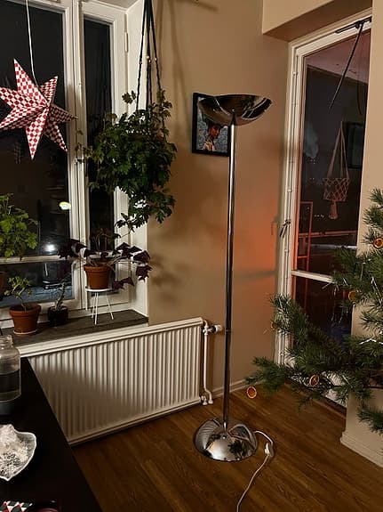 Silver golvlampa