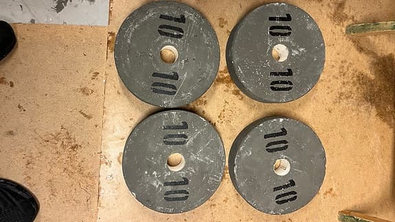 Betong träningsvikter 5 kg 10 kg 20 kg 50 mm hål