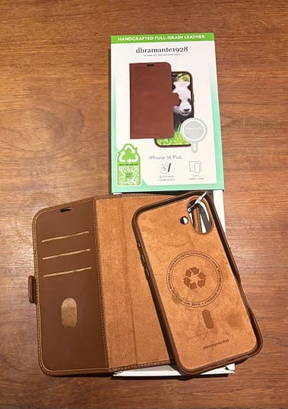 iPhone 16 Plus, Nytt Läderfodral, MagSafe, DBRAMANTE1928,