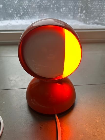 Artemide Eclisse bordslampa – orange (Vico Magistretti)