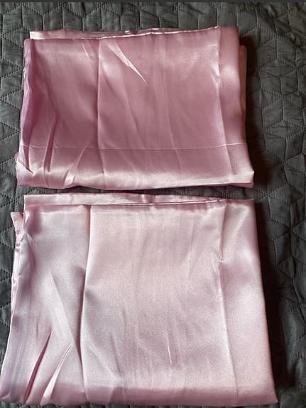 2 st helt nya örngott i satin - blush