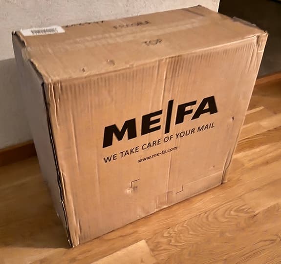 Me-fa Etude 900 brevlåda, med lås, vit