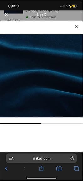 Ny klädsel till Vimle soffa. En blå sammet och en beige