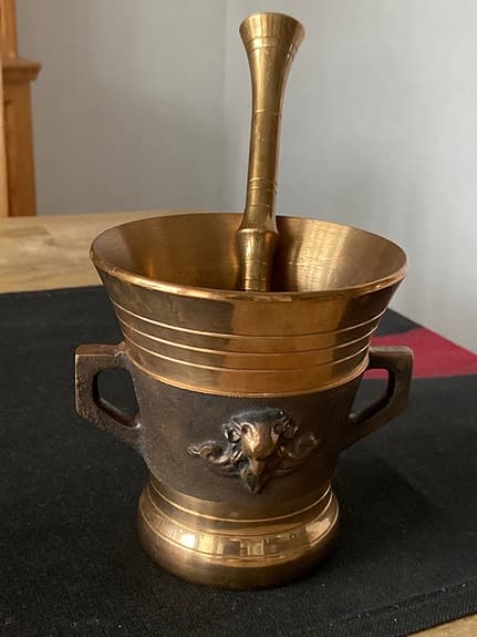 Mortel i Malm 12cm hög