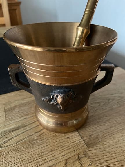 Mortel i Malm 12cm hög