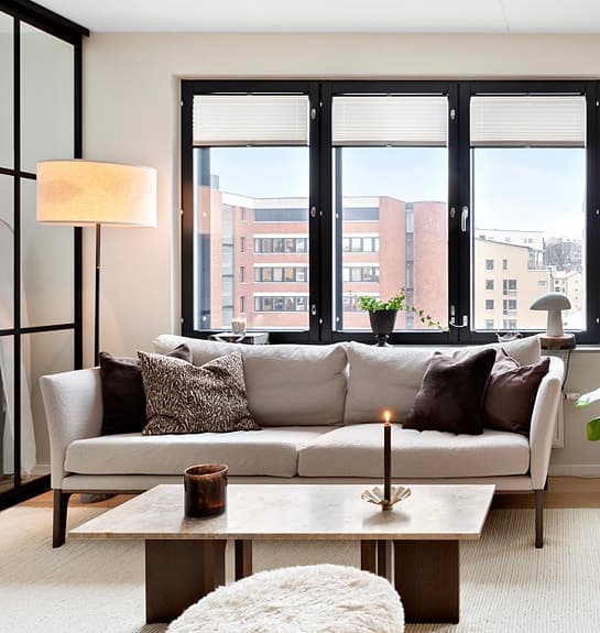 3-sits soffa bröderna Andersson ljusgrå / beige