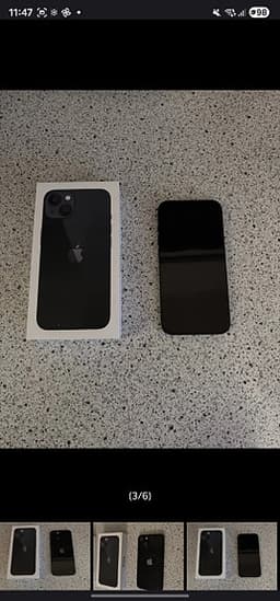 Apple iPhone 13, 128 GB Midnight, 90% batterihälsan