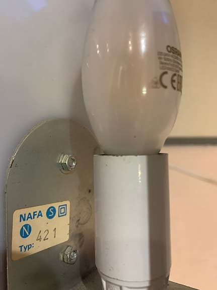 VÄGGLAMPOR, ett par, plast och metall, Nafa, 1970-tal