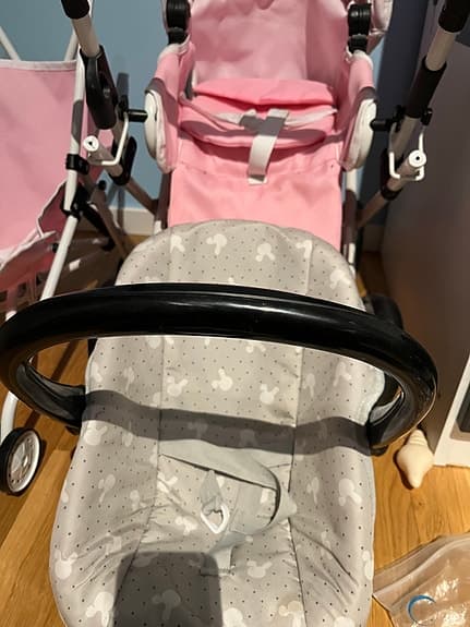 Barnvagn Lekvagn Rosa och Grå