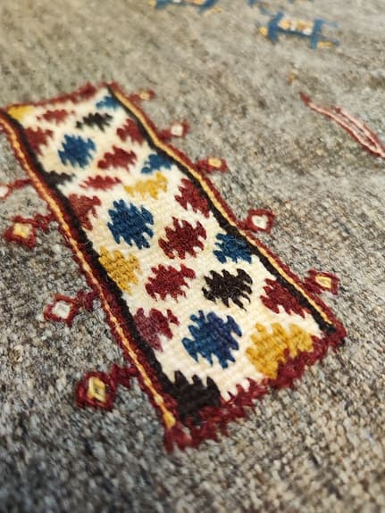 Underbar äkta unik mästerverk Berber ull matta