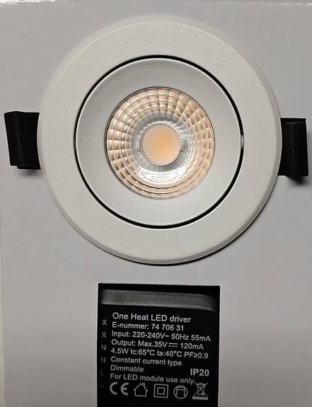 3st Downlight One Heat 5,5W 3000K