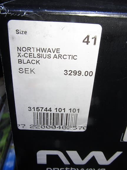 Northwave X-celsius Arctic GTX Cykelskor Svart Storlek 41 Nya