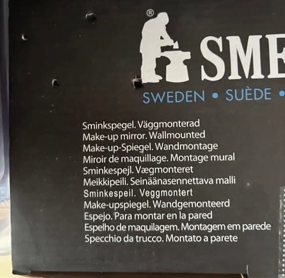 Smedbo Väggmonterad Sminkspegel 200x200 mm