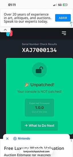 Nintendo Switch v1 opatchad