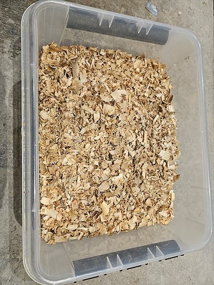 Träflis fin Trädgårdsflis brännflis i 250 liter säck