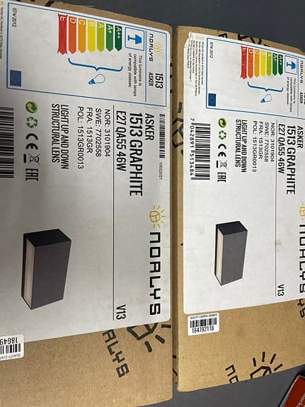 Fasadbelysning Norlys Asker 1513 Graphite